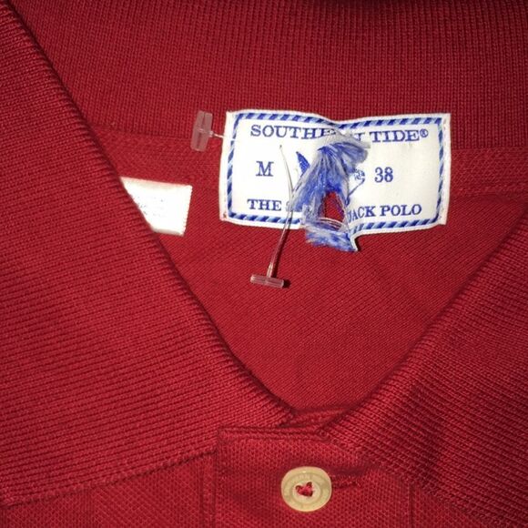 New size 38 Blend Sunday Red Southern Tide Skipjack Tuna Polo Golf Shirt M - Picture 4 of 6